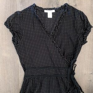 Charlotte Russe Short Sleeve Wrap Shirt